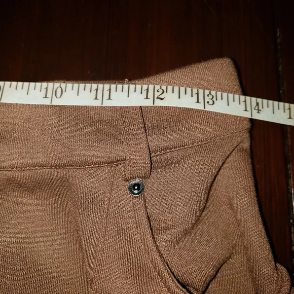 FOR LOVE & LEMONS Shannon Pants Camel Wide Leg Front Seam Knit Trousers Sz S - Picture 10 of 13